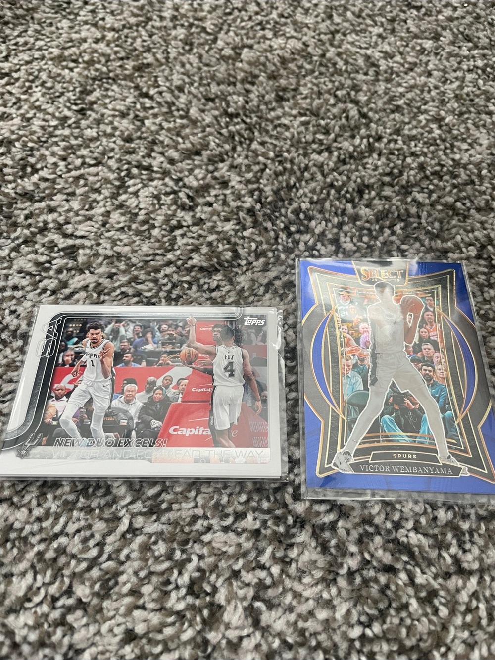 Topps/Panini Blue and White Victor Wembanyama Lot 2 Basketball Cards Deal OF DAY - Picture 1 of 5